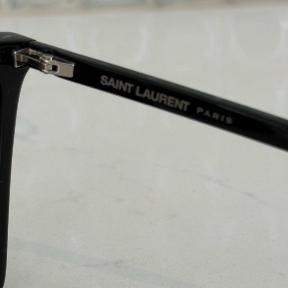 Saint Laurent Black Square Frame Sunglasses - Classic Modern Style - Picture 3 of 5